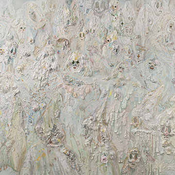 Allison Schulnik, Performance #2, 2010, Oil on linen 