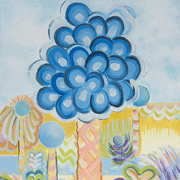 Carol Zastoupil, Blue Bauble Palm, 2017