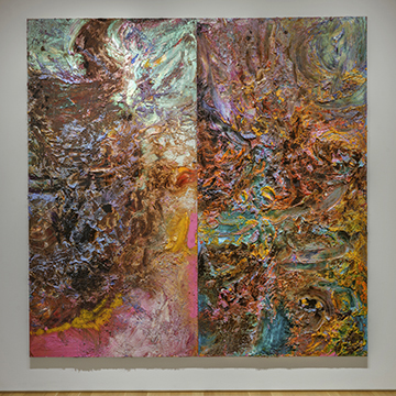 a painting by Gabriel Mills on display at the Nerman